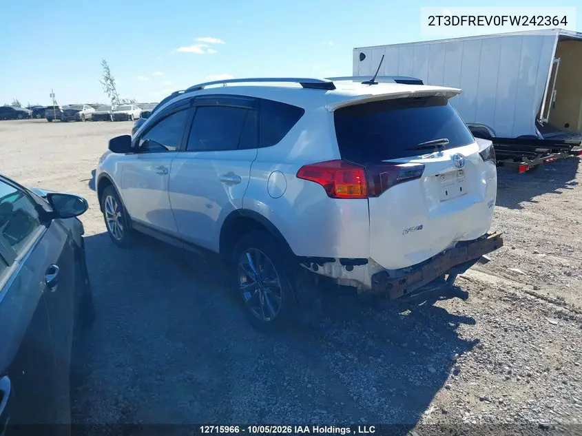 2015 TOYOTA RAV 4 VIN 2T3DFREV0FW242364 — фото 3