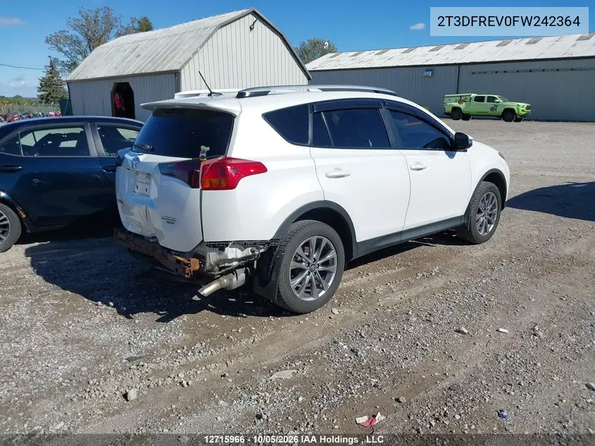 2015 TOYOTA RAV 4 VIN 2T3DFREV0FW242364 — фото 4
