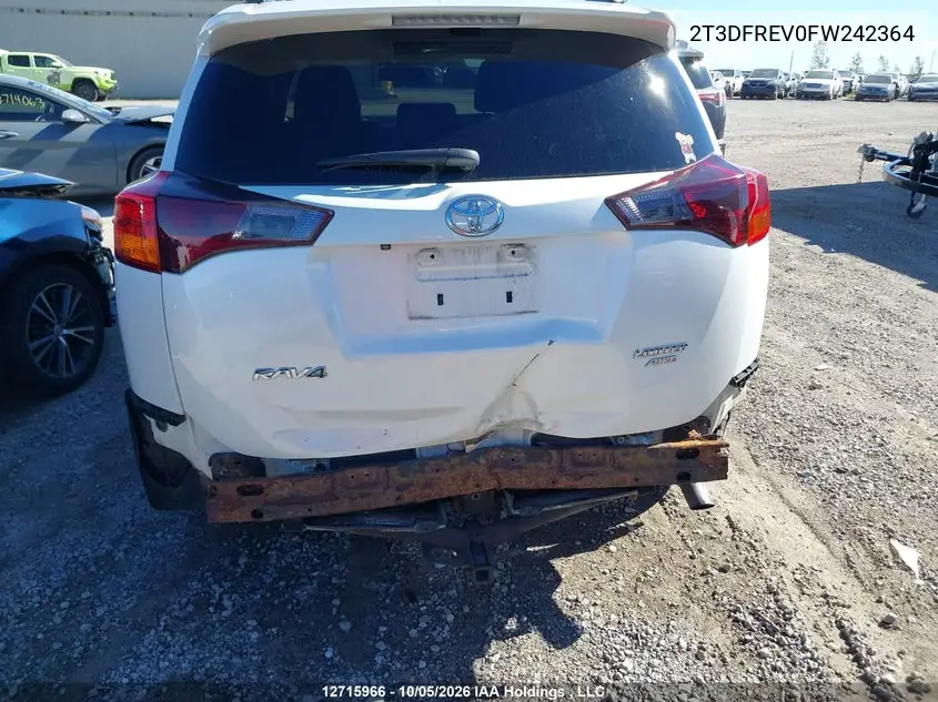 2015 TOYOTA RAV 4 VIN 2T3DFREV0FW242364 — фото 6