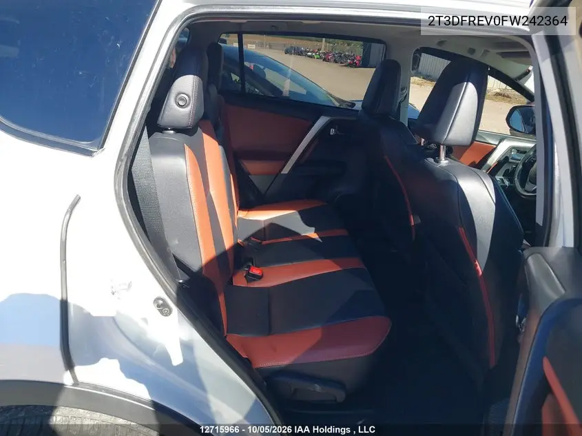 2015 TOYOTA RAV 4 VIN 2T3DFREV0FW242364 — фото 8