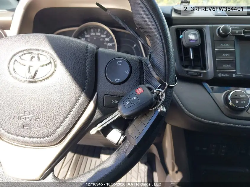 2015 TOYOTA RAV 4 VIN 2T3RFREV6FW354401 — фото 11