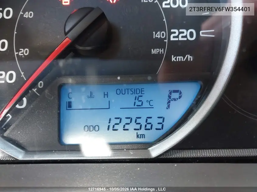 2015 TOYOTA RAV 4 VIN 2T3RFREV6FW354401 — фото 15