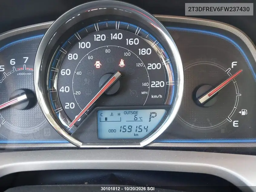 2015 TOYOTA RAV 4 VIN 2T3DFREV6FW237430 — фото 15