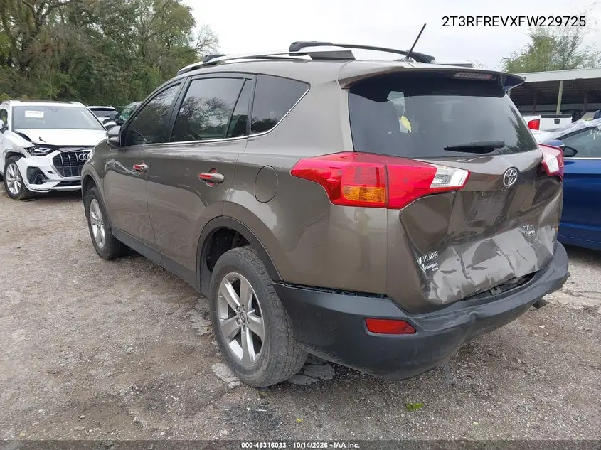 2015 TOYOTA RAV 4 VIN 2T3RFREVXFW229725 — фото 3