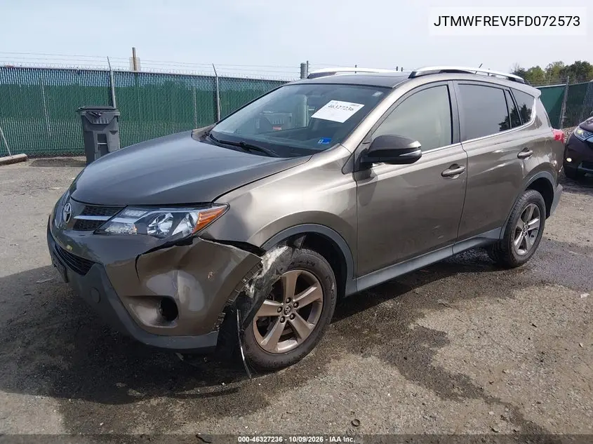 2015 TOYOTA RAV 4 VIN JTMWFREV5FD072573 — фото 2