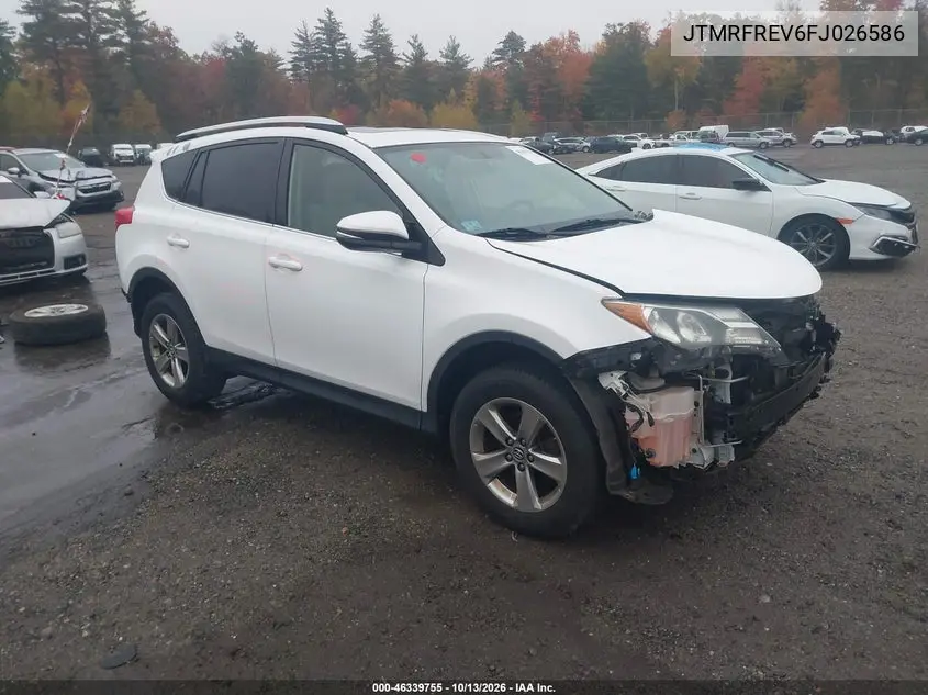 TOYOTA RAV 4 2015, VIN JTMRFREV6FJ026586