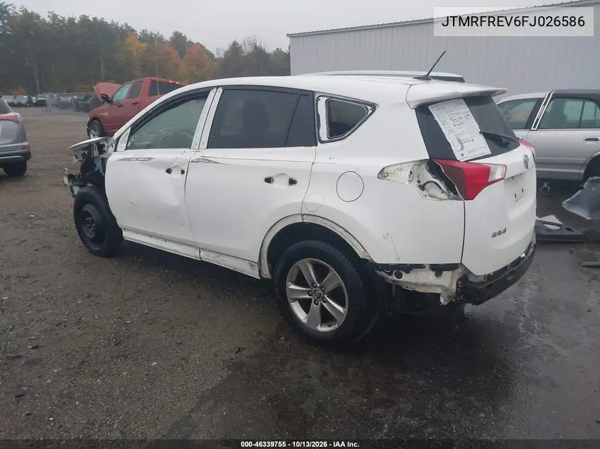 2015 TOYOTA RAV 4 VIN JTMRFREV6FJ026586 — фото 3