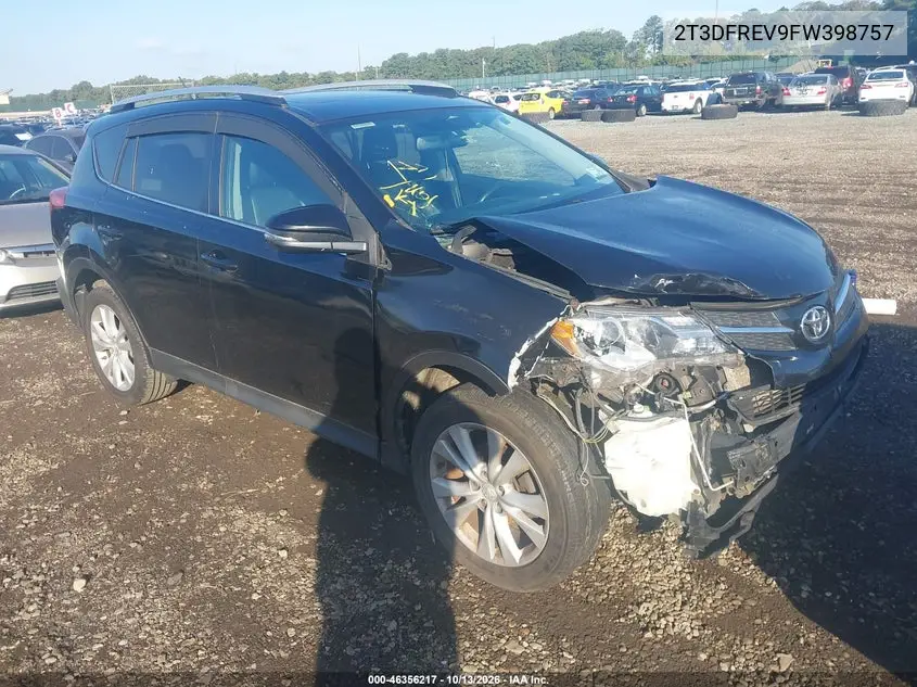 TOYOTA RAV 4 2015, VIN 2T3DFREV9FW398757