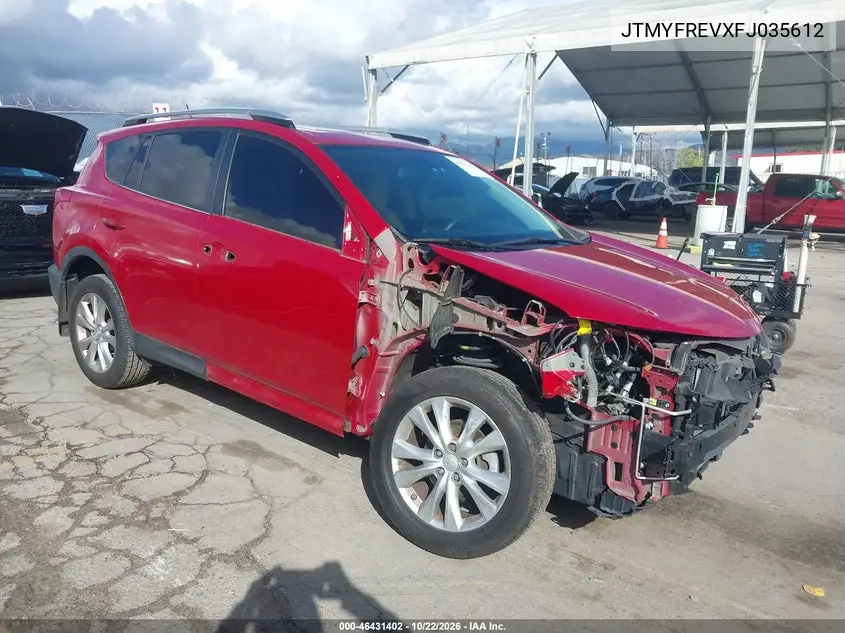 TOYOTA RAV 4 2015, VIN JTMYFREVXFJ035612