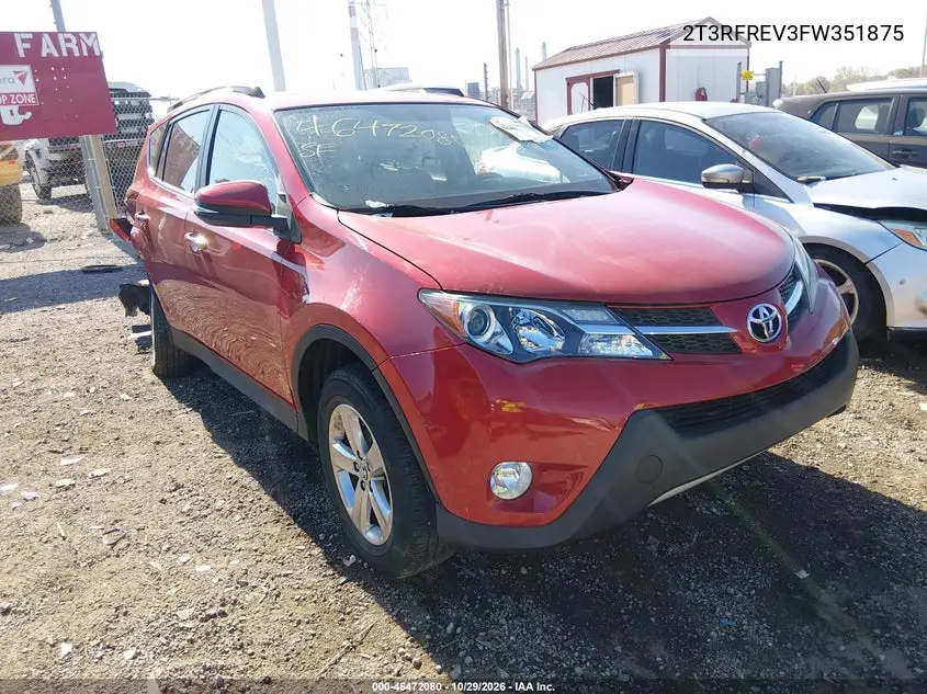 TOYOTA RAV 4 2015, VIN 2T3RFREV3FW351875