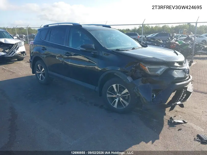 TOYOTA RAV 4 2016, VIN 2T3RFREV3GW424695