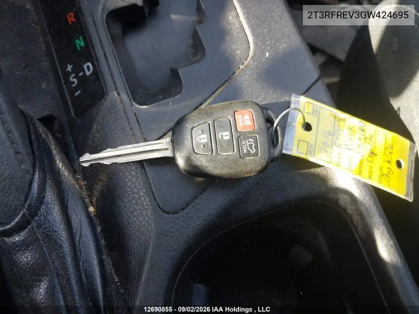 2016 TOYOTA RAV 4 VIN 2T3RFREV3GW424695 — фото 10