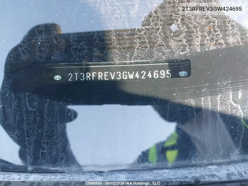 2016 TOYOTA RAV 4 VIN 2T3RFREV3GW424695 — фото 19