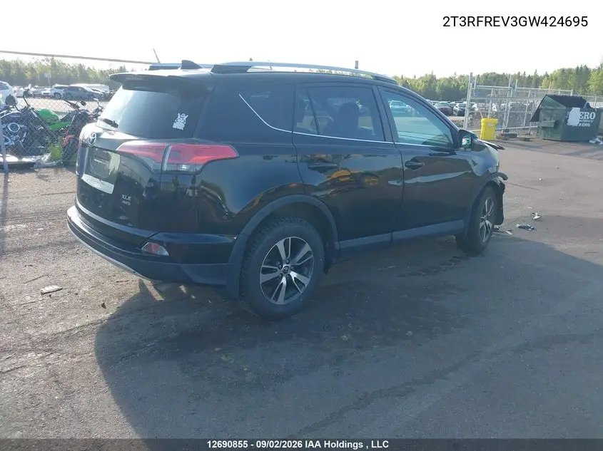 2016 TOYOTA RAV 4 VIN 2T3RFREV3GW424695 — фото 4