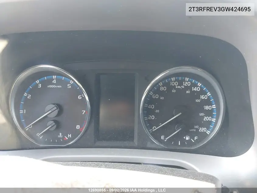 2016 TOYOTA RAV 4 VIN 2T3RFREV3GW424695 — фото 7