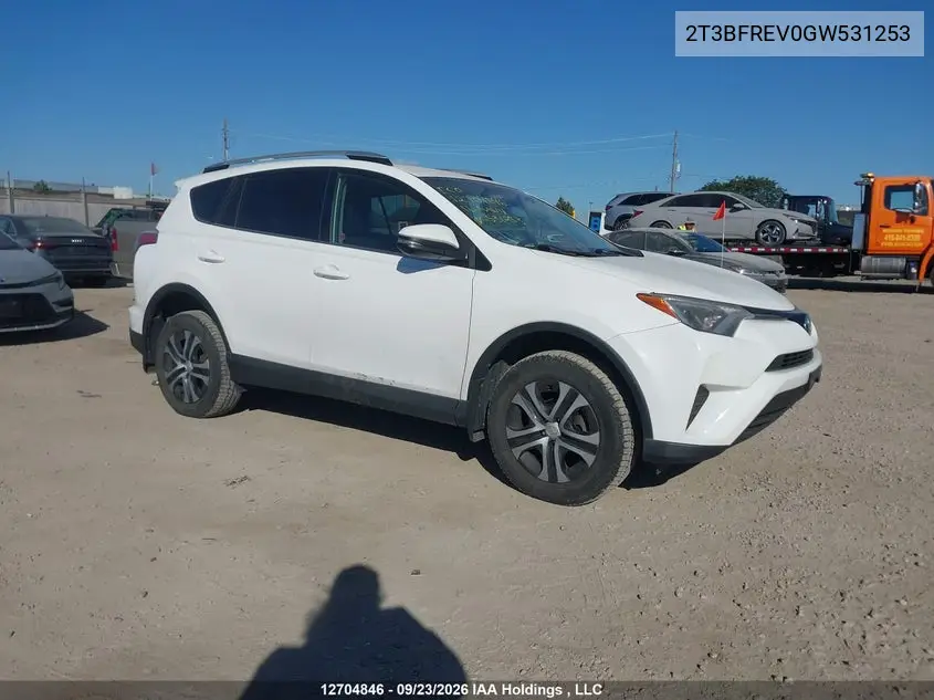 TOYOTA RAV 4 2016, VIN 2T3BFREV0GW531253