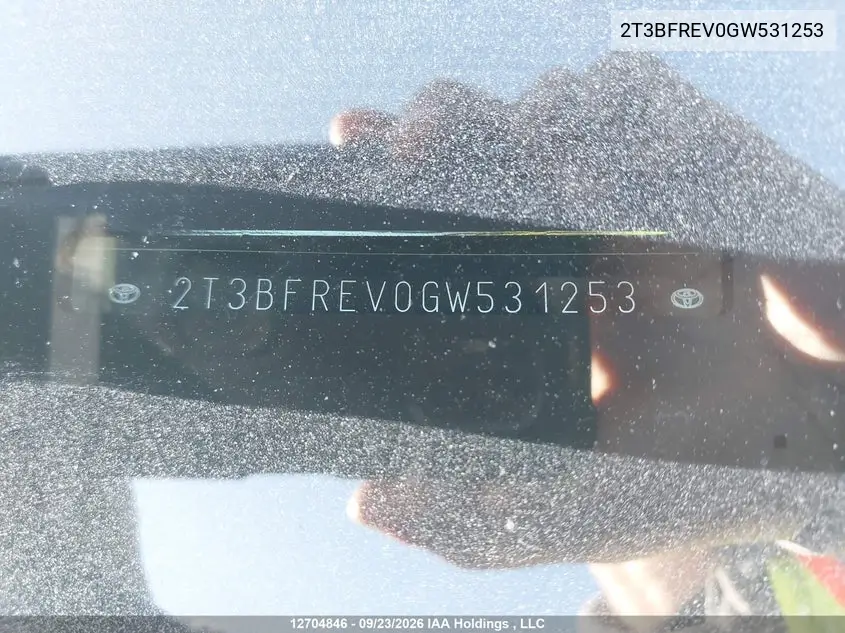 2016 TOYOTA RAV 4 VIN 2T3BFREV0GW531253 — фото 19