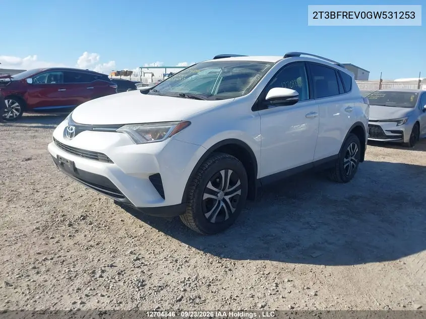 2016 TOYOTA RAV 4 VIN 2T3BFREV0GW531253 — фото 2
