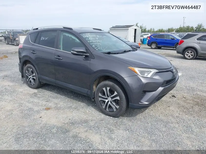 TOYOTA RAV 4 2016, VIN 2T3BFREV7GW464487
