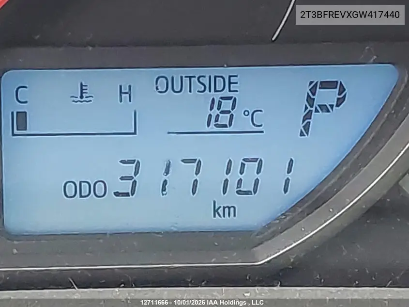 2016 TOYOTA RAV 4 VIN 2T3BFREVXGW417440 — фото 16