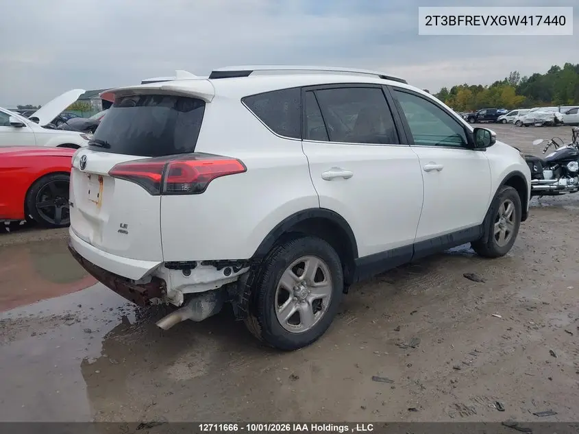2016 TOYOTA RAV 4 VIN 2T3BFREVXGW417440 — фото 4