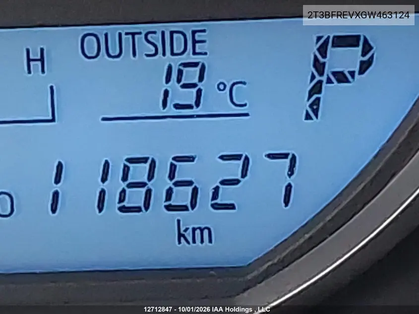 2016 TOYOTA RAV 4 VIN 2T3BFREVXGW463124 — фото 15