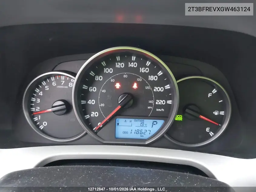 2016 TOYOTA RAV 4 VIN 2T3BFREVXGW463124 — фото 7
