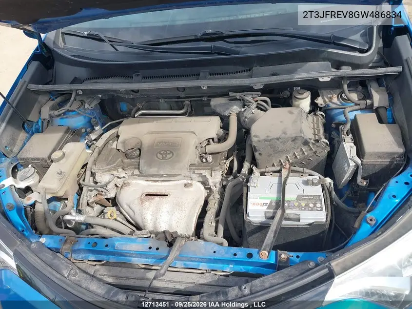 2016 TOYOTA RAV 4 VIN 2T3JFREV8GW486834 — фото 10