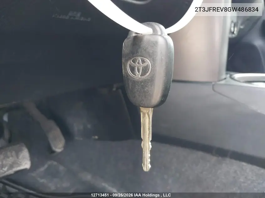 2016 TOYOTA RAV 4 VIN 2T3JFREV8GW486834 — фото 11