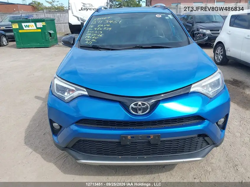 2016 TOYOTA RAV 4 VIN 2T3JFREV8GW486834 — фото 12