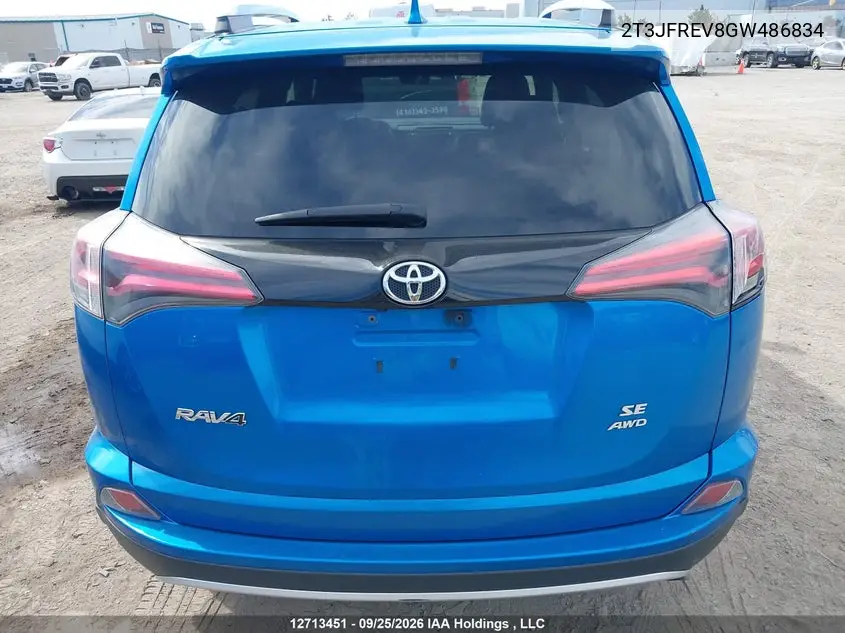 2016 TOYOTA RAV 4 VIN 2T3JFREV8GW486834 — фото 16