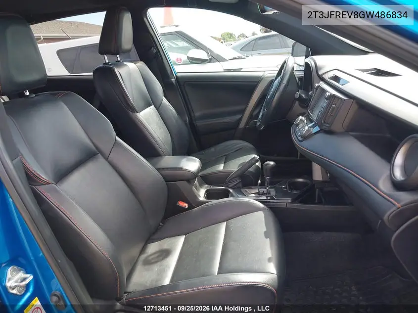 2016 TOYOTA RAV 4 VIN 2T3JFREV8GW486834 — фото 5