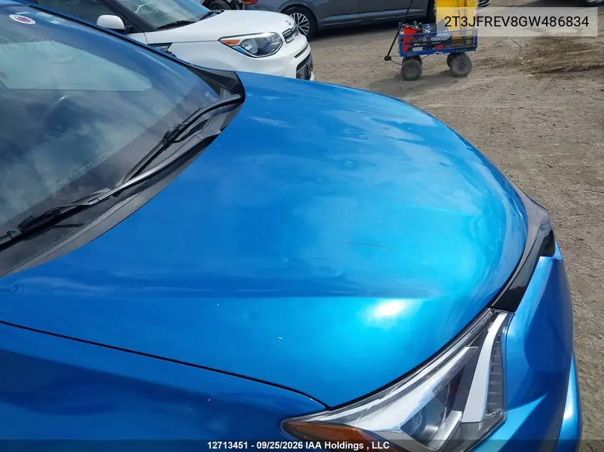 2016 TOYOTA RAV 4 VIN 2T3JFREV8GW486834 — фото 6