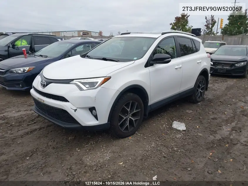 2016 TOYOTA RAV 4 VIN 2T3JFREV9GW520067 — фото 2
