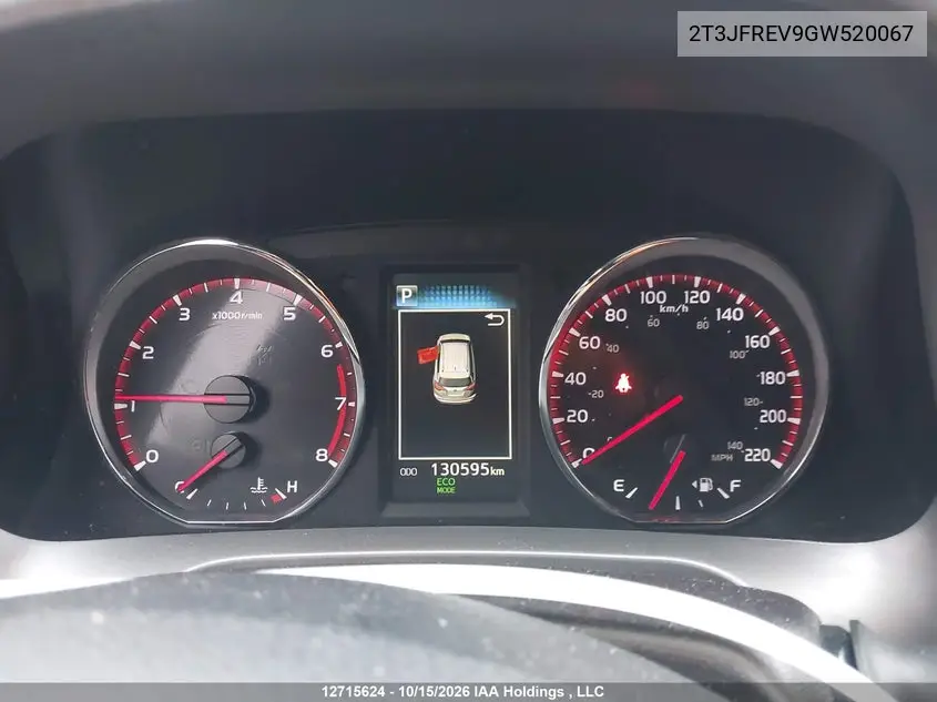 2016 TOYOTA RAV 4 VIN 2T3JFREV9GW520067 — фото 7