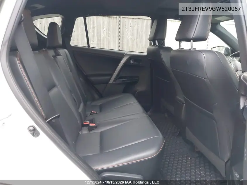 2016 TOYOTA RAV 4 VIN 2T3JFREV9GW520067 — фото 8