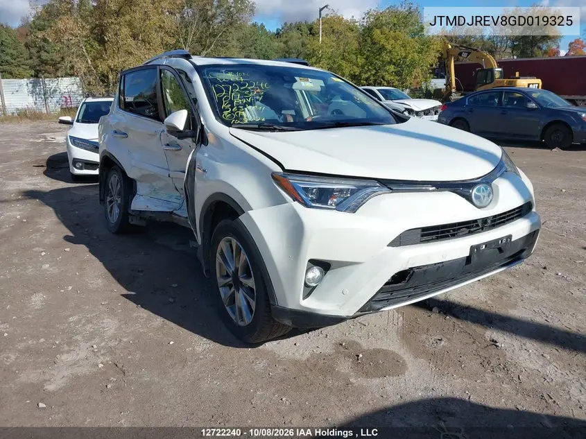 TOYOTA RAV 4 2016, VIN JTMDJREV8GD019325