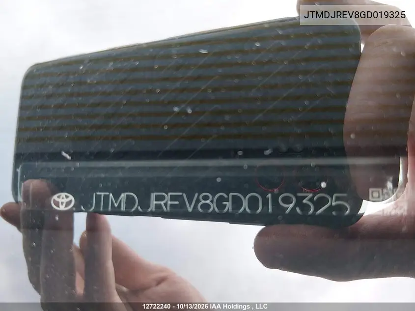 2016 TOYOTA RAV 4 VIN JTMDJREV8GD019325 — фото 18