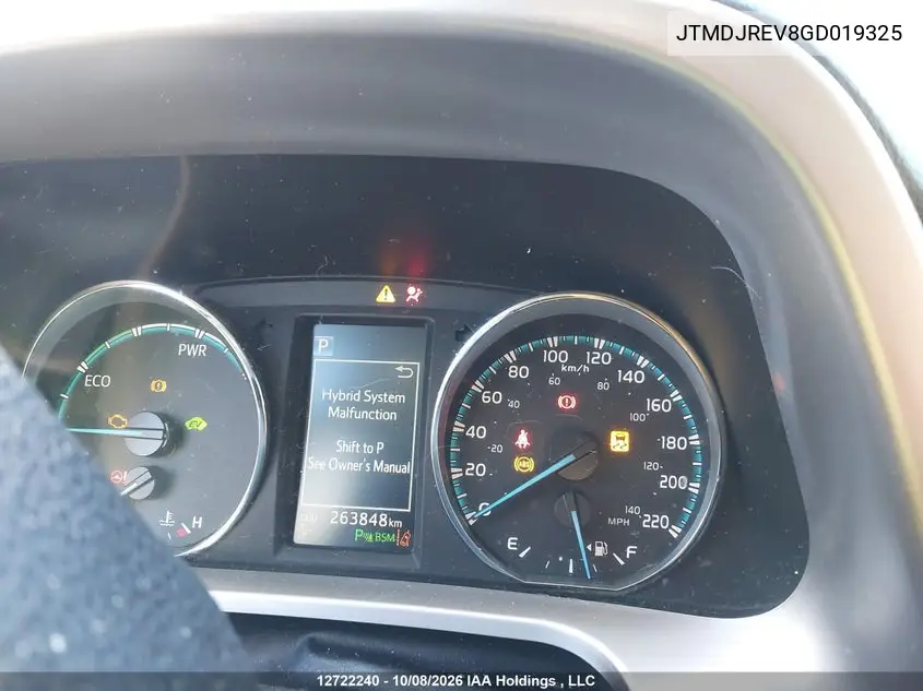 2016 TOYOTA RAV 4 VIN JTMDJREV8GD019325 — фото 7
