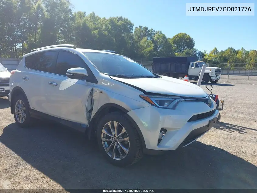 TOYOTA RAV 4 2016, VIN JTMDJREV7GD021776