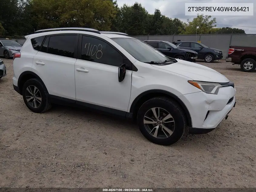 TOYOTA RAV 4 2016, VIN 2T3RFREV4GW436421
