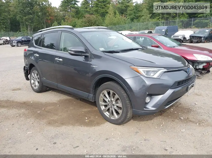 TOYOTA RAV 4 2016, VIN JTMDJREV7GD043809
