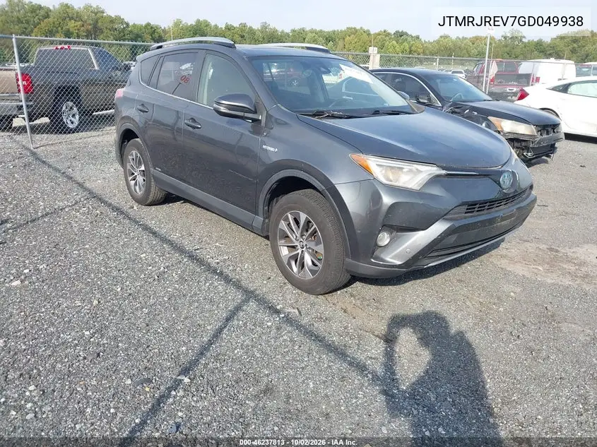 TOYOTA RAV 4 2016, VIN JTMRJREV7GD049938