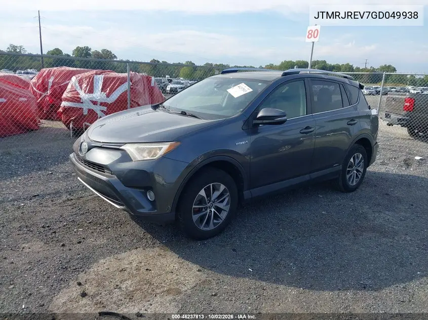 2016 TOYOTA RAV 4 VIN JTMRJREV7GD049938 — фото 2