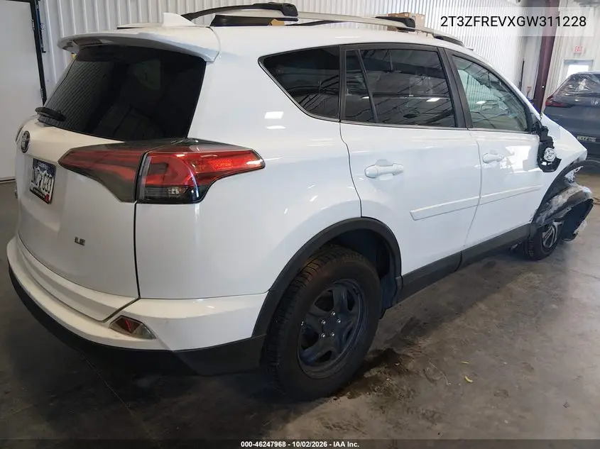 2016 TOYOTA RAV 4 VIN 2T3ZFREVXGW311228 — фото 4
