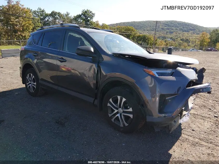 TOYOTA RAV 4 2016, VIN JTMBFREV7GD192097