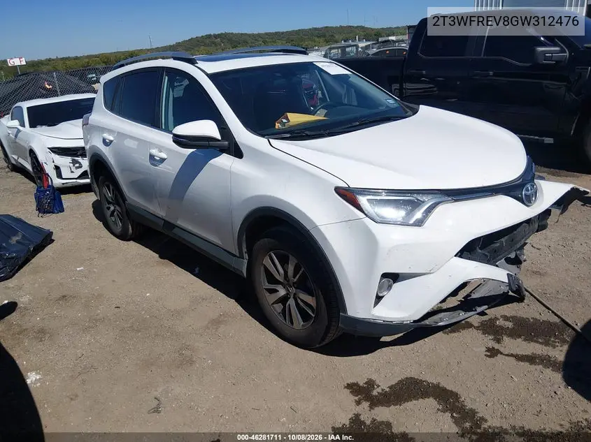TOYOTA RAV 4 2016, VIN 2T3WFREV8GW312476