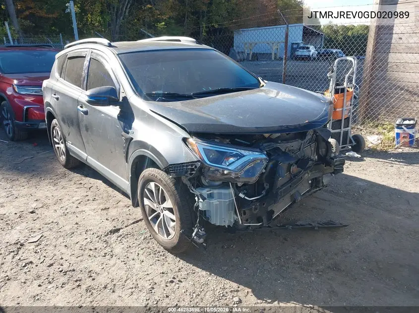 TOYOTA RAV 4 2016, VIN JTMRJREV0GD020989