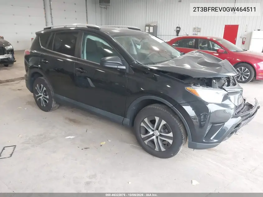 TOYOTA RAV 4 2016, VIN 2T3BFREV0GW464511