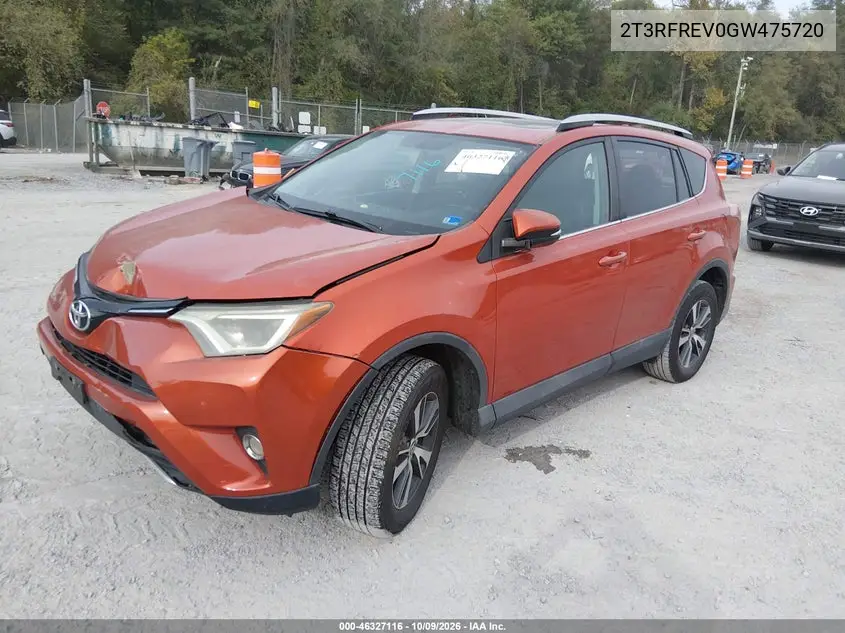 2016 TOYOTA RAV 4 VIN 2T3RFREV0GW475720 — фото 2
